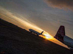 Sunset at Ngurah Rai Airport