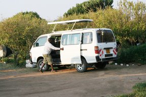The safari van with a poop up roof for easy game viewing.