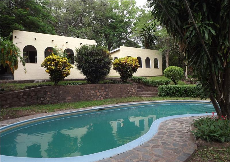 One of the two swimming pools