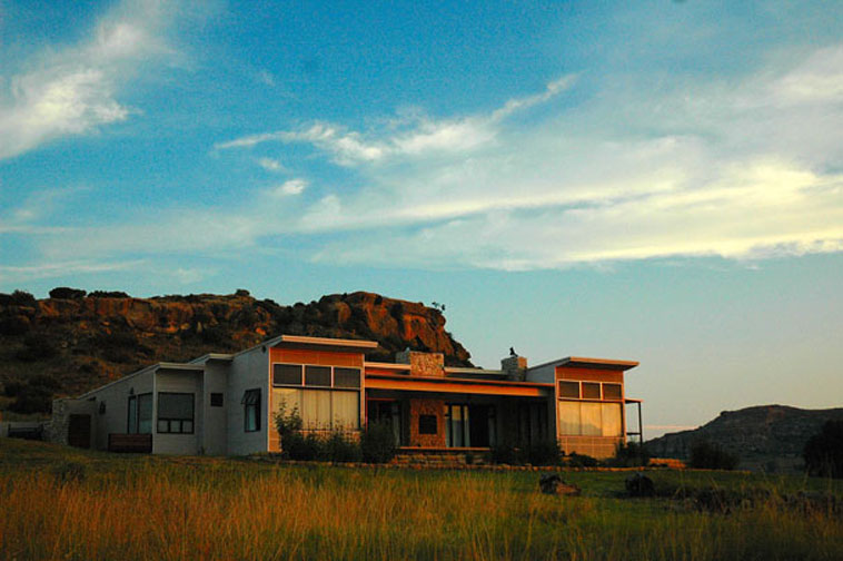 The house at sunset