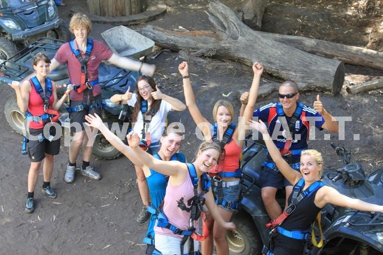 Happy group of Tourists with H.A.T.T., Hermanus