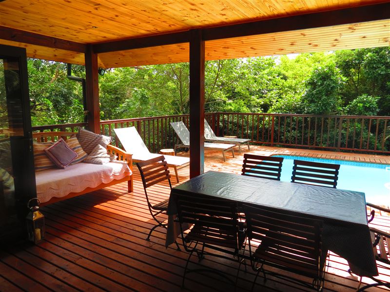 View of the pool area 