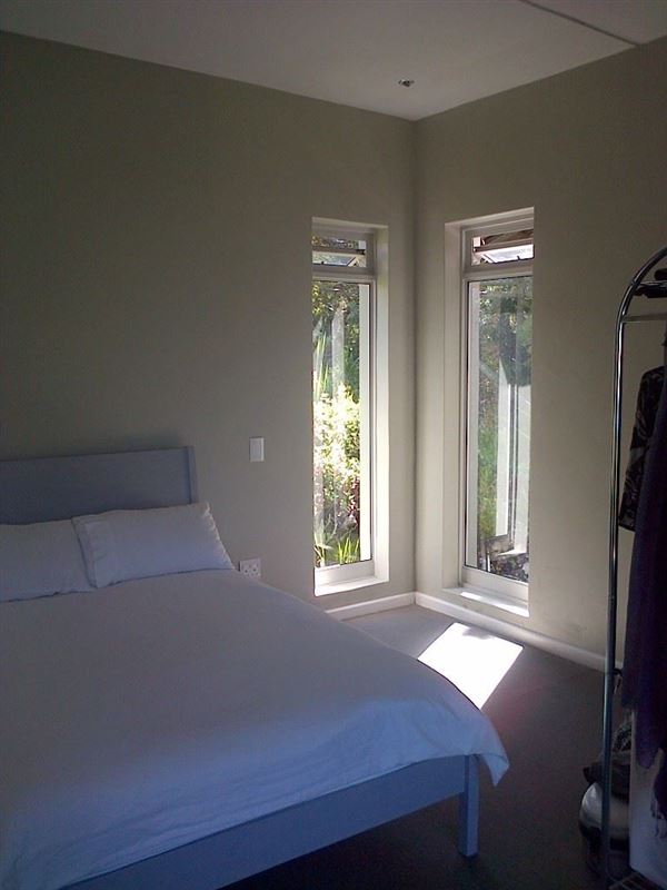 The spacious bedroom.