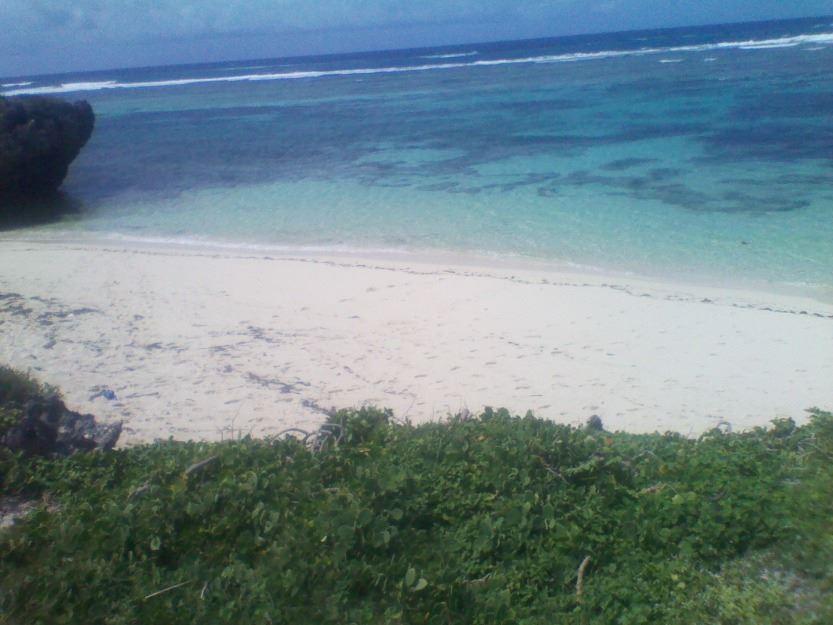 The nearby beach