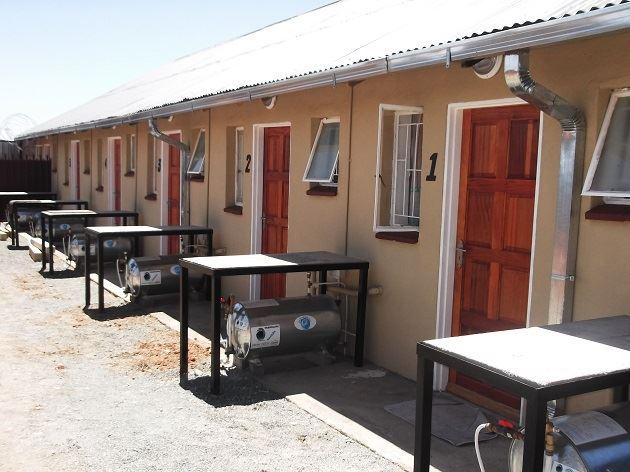 Entrance to the units