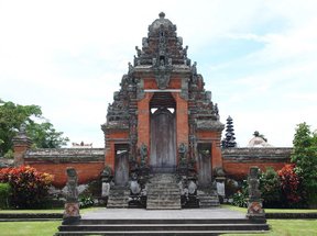 Shuttered Entry Gate to Taman Ayun Temple, Bali