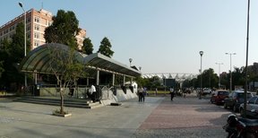 Jawaharlal Nehru Stadium Station Entrance