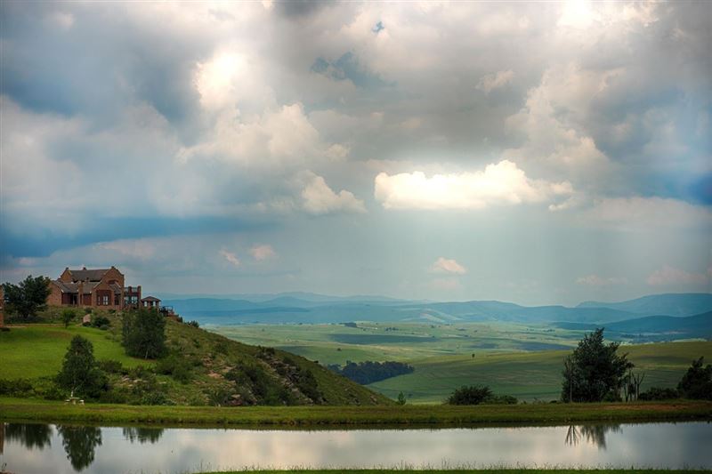 Set on a hill, offering panoramic views