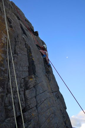 Climbing in Morgan Bay with Rock Face Labs
