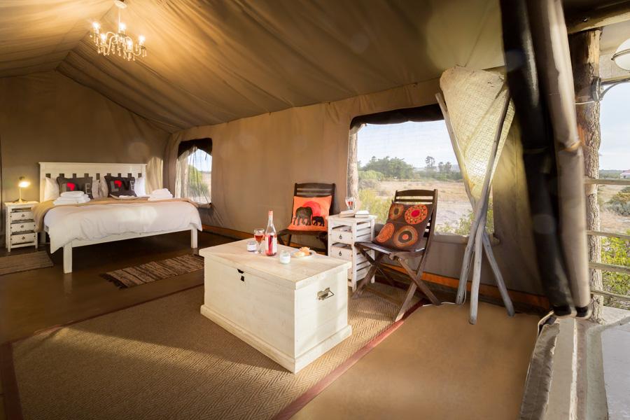 Thali Thali Game Lodge Luxury Tent Interior 2