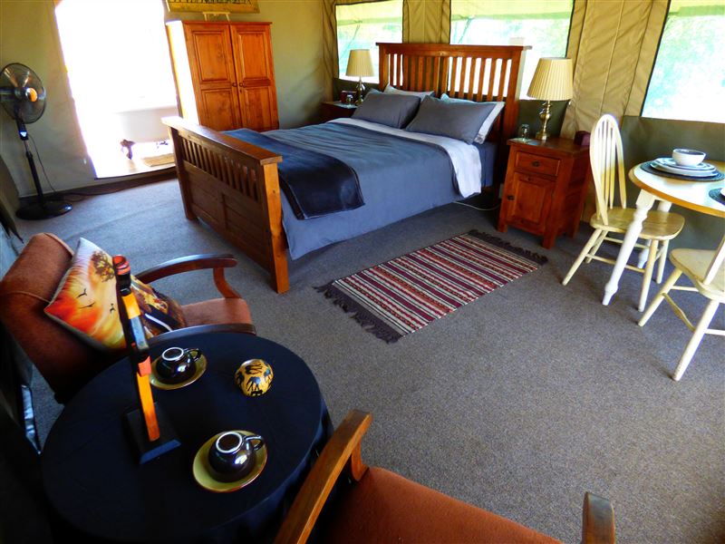 Elephant Root Luxury Tent - Bed