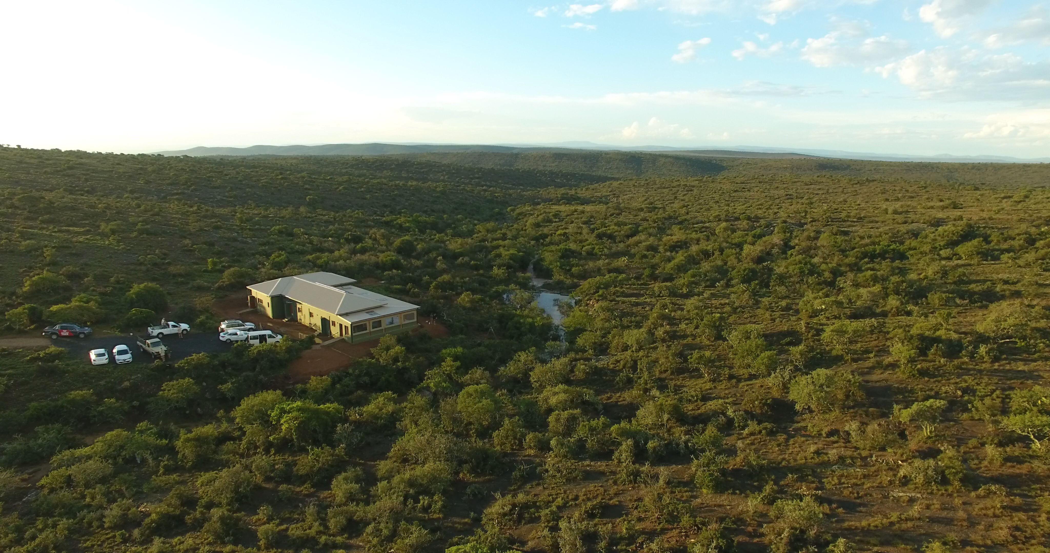 Aerial view of the Lodge