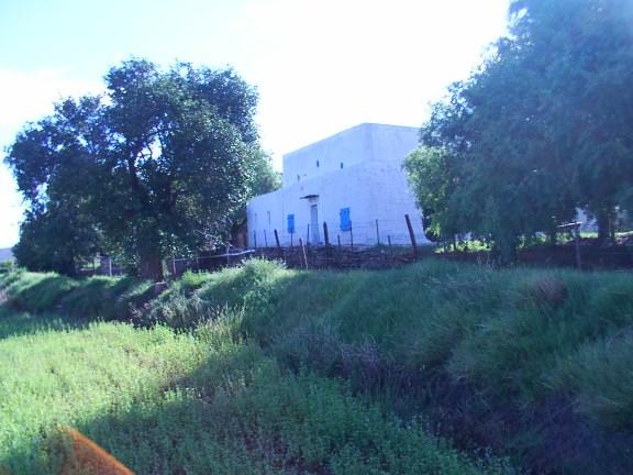 The cottage can be seen from the road, it was built as the original farm house and is 160 years old. It is built with the attic space above, wooden beam ceiling, thick walls and window shutters - all keep the cottage cool. It has been totally modernised with all amenities.