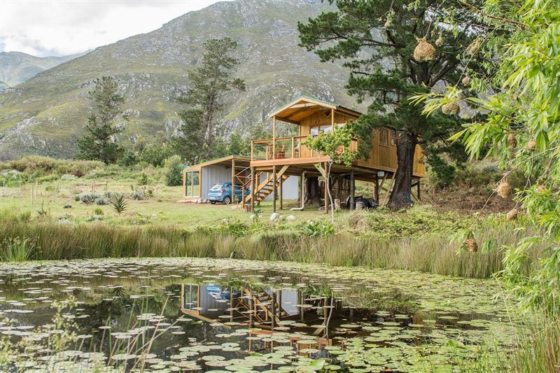 Perched next to the top natural pond.