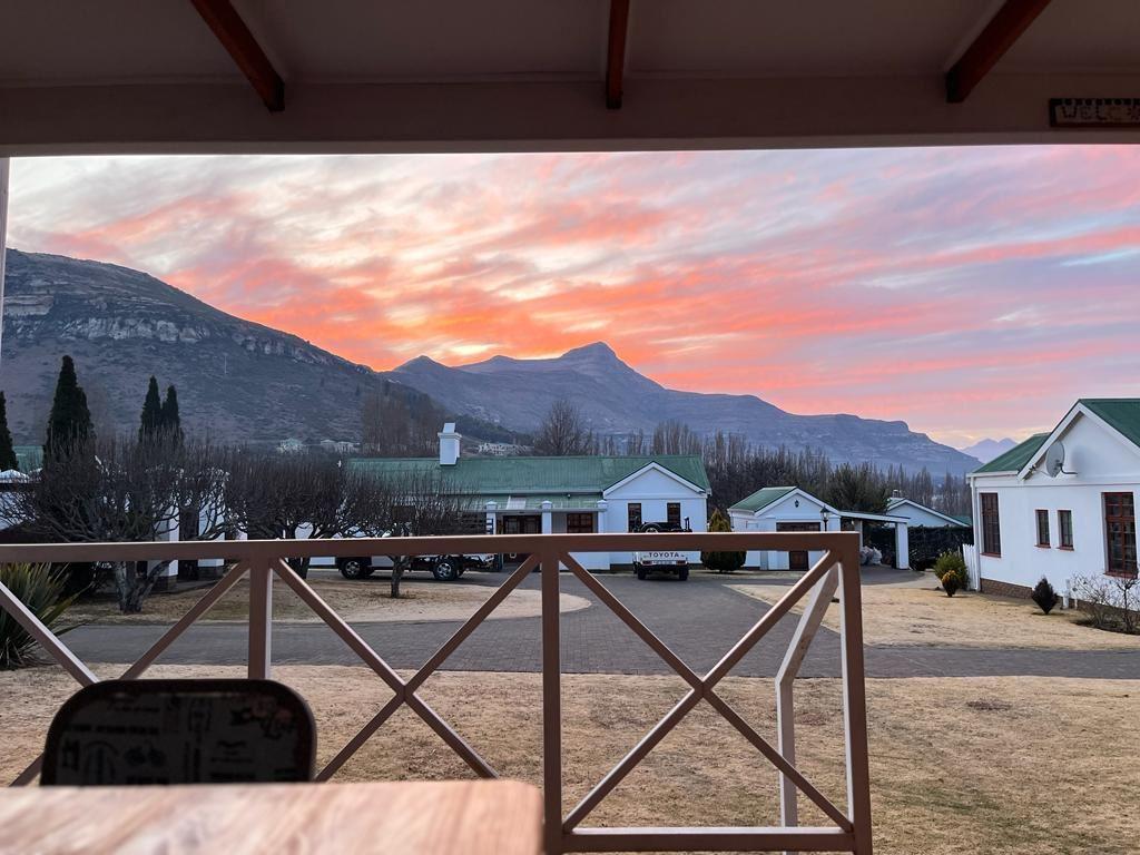 Ladybird Guest House is where you can restore your inner peace. Only 3 hours from Johannesburg & Bloemfontein and 4 hours from Durban, head to your tranquil stay in CLARENS; which is a scenic little village at the foot of Mount Horeb that showcase some of the best of South Africa Mountain views in a unique way. It is on the Free State Highlands Route close to the Golden Gate National Park. 
Ladybird Guest House is situated a mere two minutes from the center of the village in a gated secure complex. It invites you to exhale deeply at tranquil surroundings by the natural beautiful views of the Maluti Mountains. 
Ladybird Guest House offers a beautiful upmarket self-catering Guest House accommodate 5 adults or 4 adults and 2 small children on the sleeping couch.
This unit consists of 2 Bedrooms,1 full bathroom and a sleeping couch in the living room that can sleep 2 small children or an adult.
