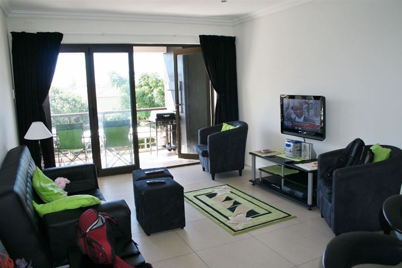 A view from the living area to the balcony