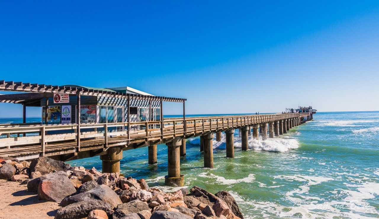 swakopmund namibia jetty contrasts