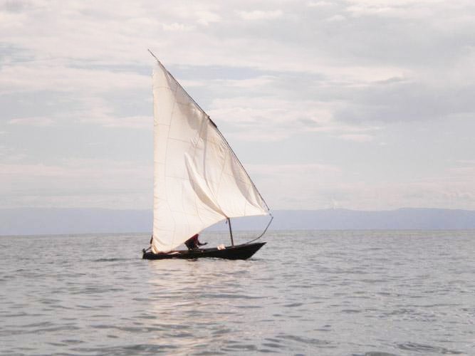 Dhow sailing on Lake Tanganyika