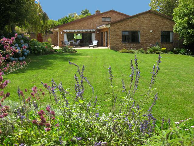 sliding doors and patio onto private garden