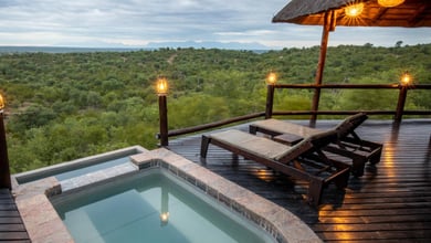 safari lodge with hot tub